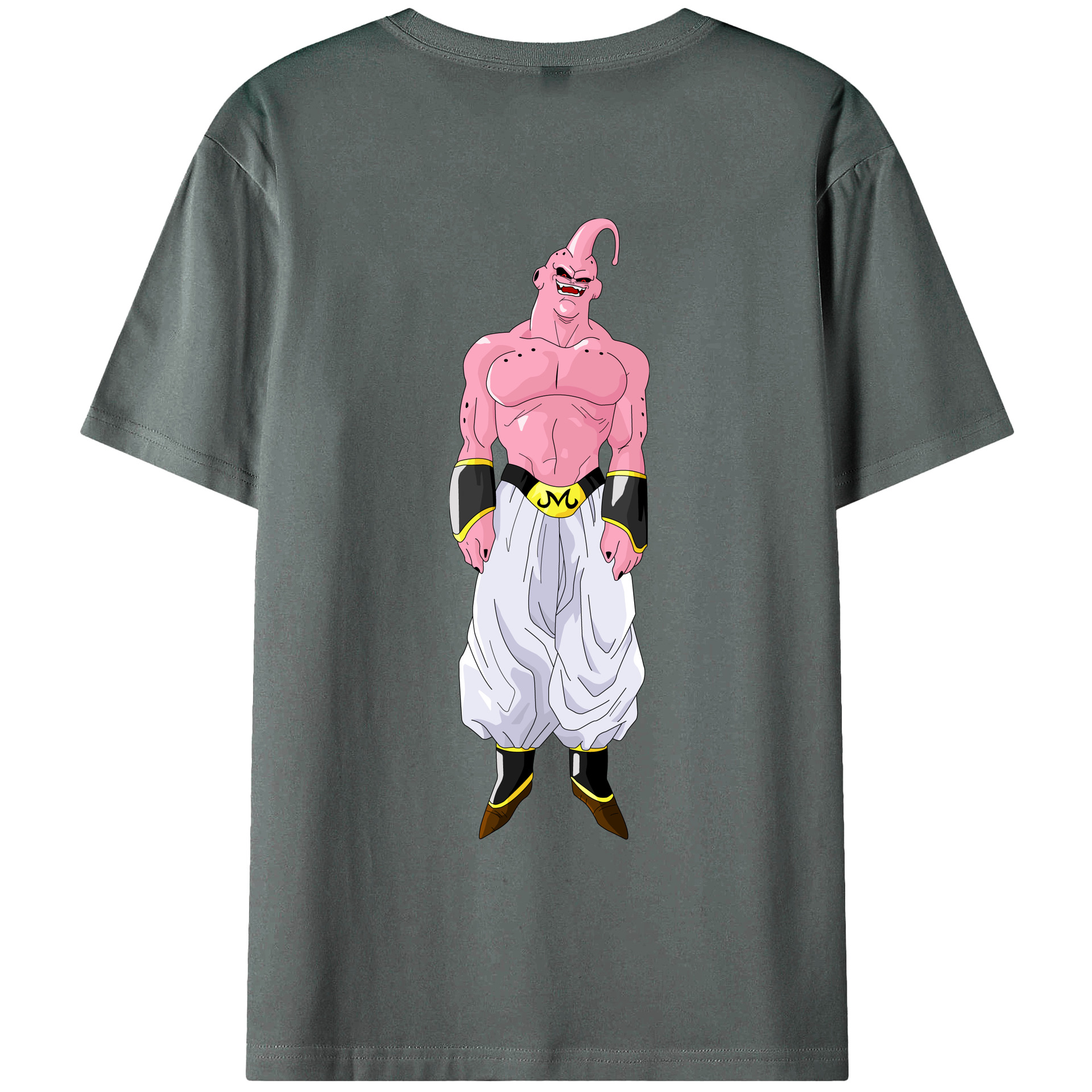 （画像用） ドラゴンボール 魔人ブウ DRAGON BALL Majin Buu 綿100％ メンズ半袖Tシャツ（バックプリント） 通気性